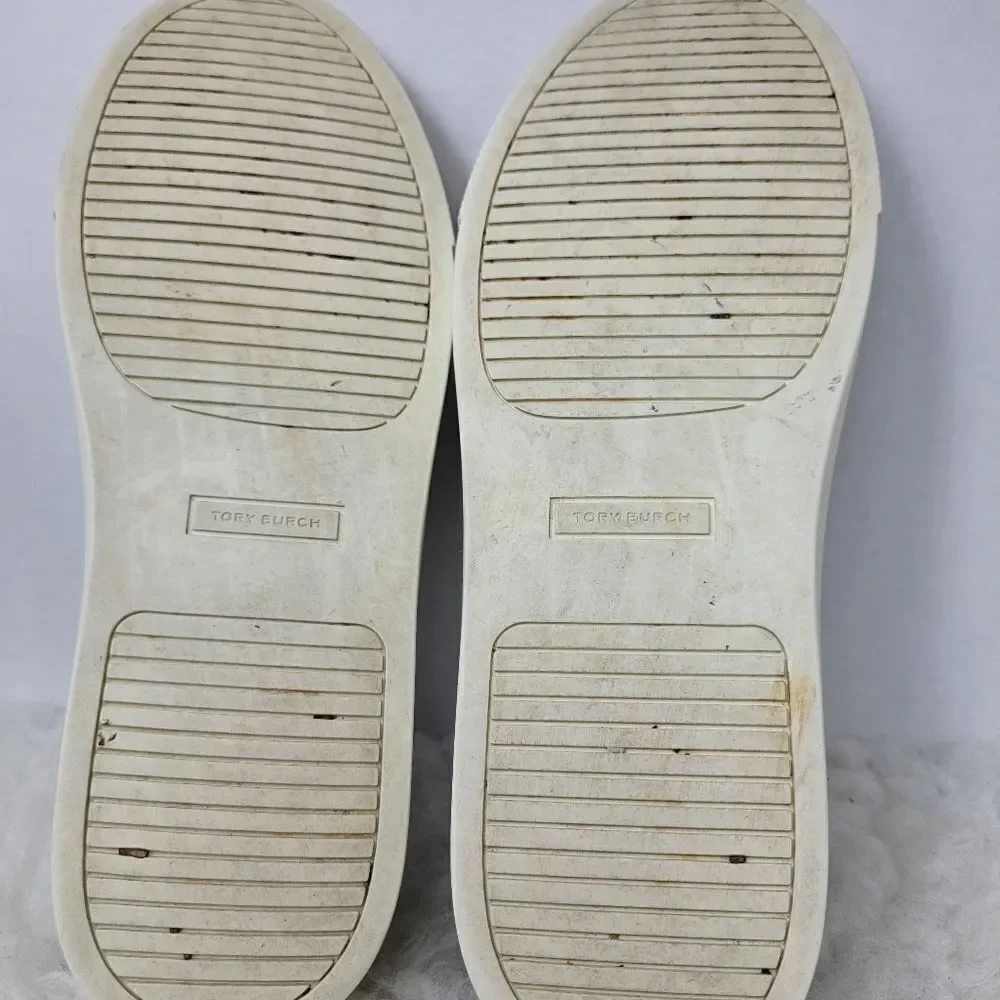 Tory Burch Huarache Weave  Snakeskin Leather Slip On Sneaker  Shoes Size 8